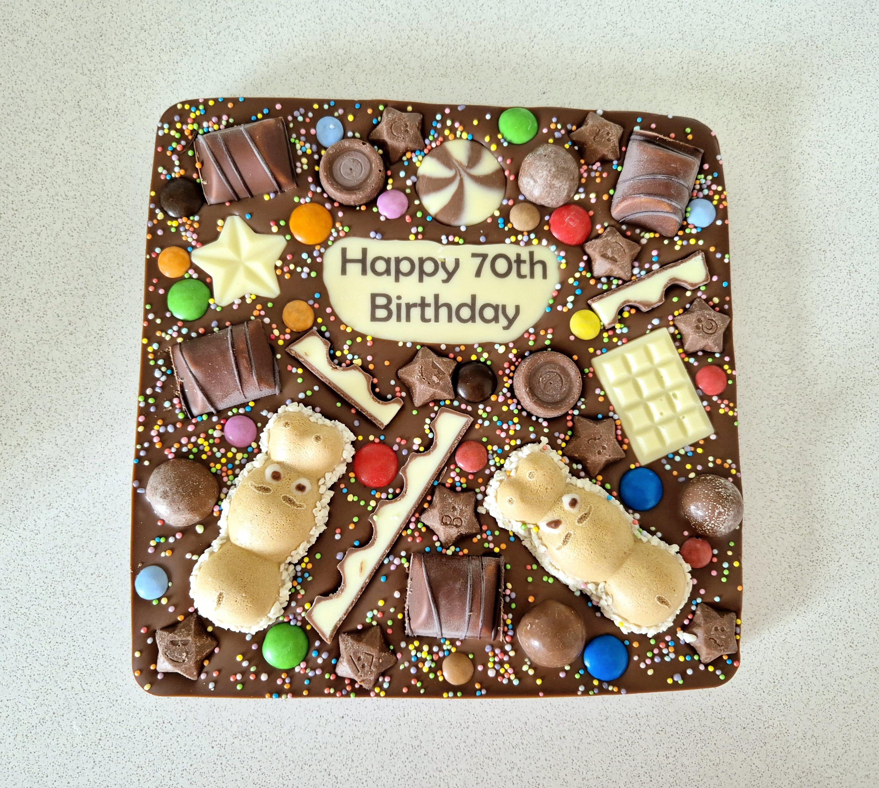 Personalised Chocolate Slab Printed Custom Message, Birthday Gift or any Occasion