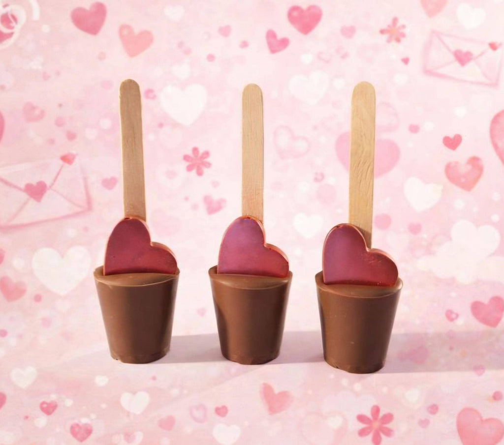 Hot Chocolate Stirrers Spoons Red Heart, Love Gift