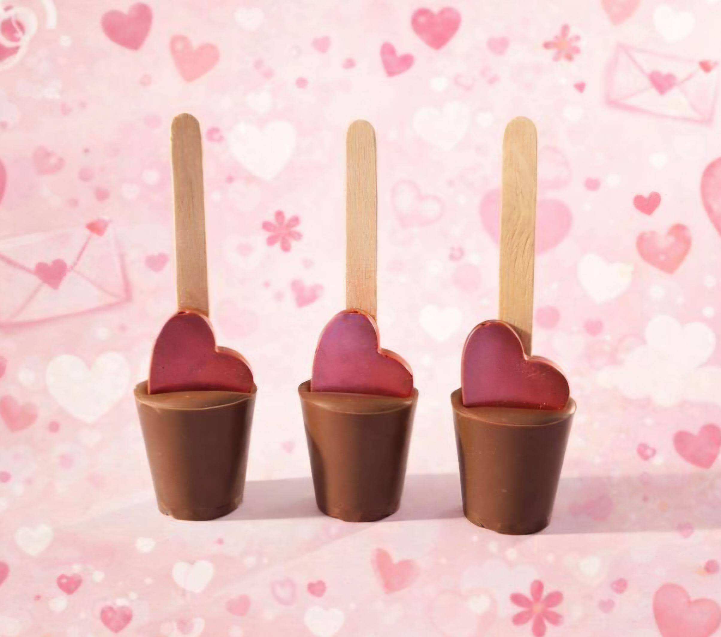Hot Chocolate Stirrers Spoons Red Heart, Love Gift