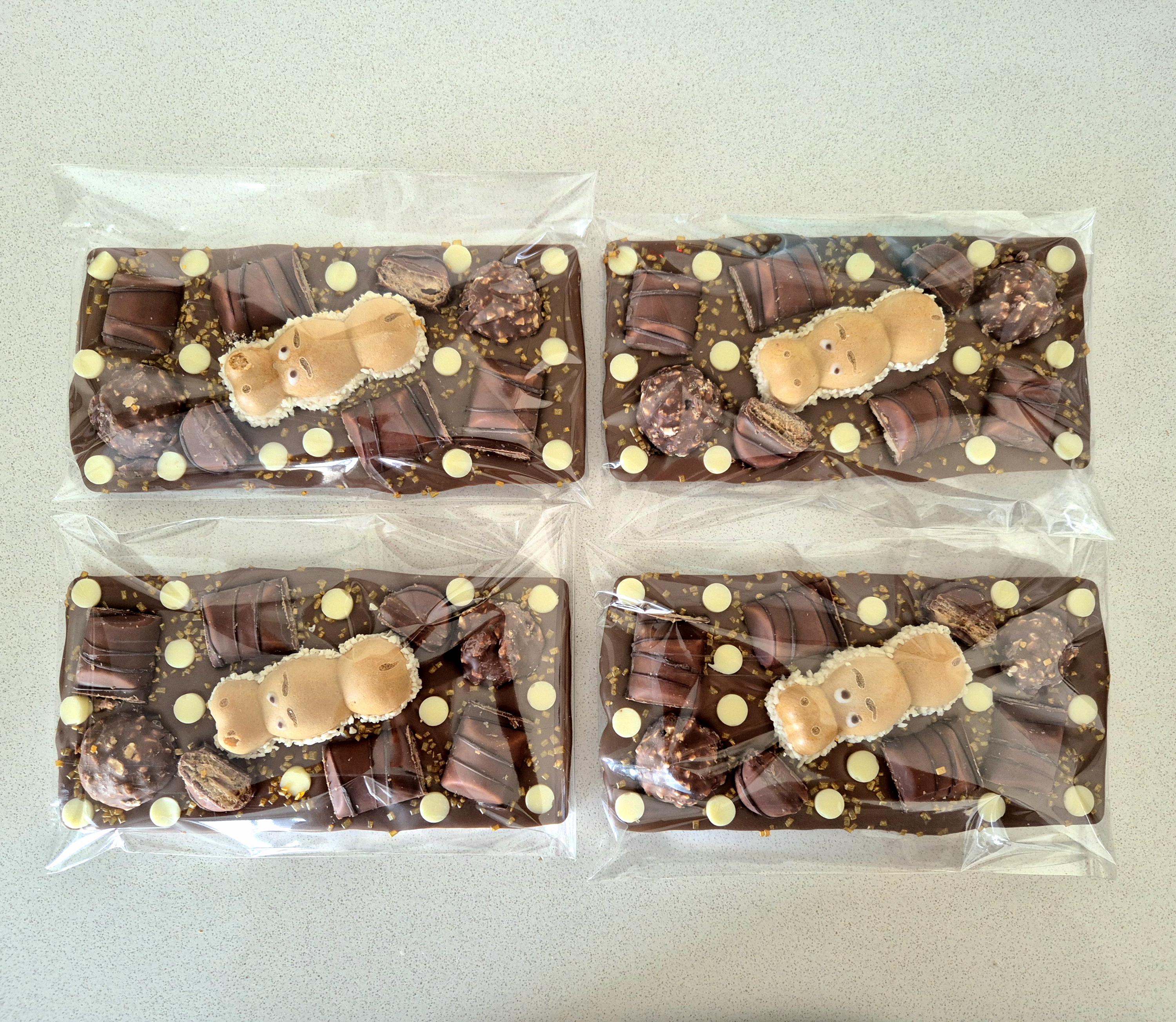 Chocolate Slab: Kinder Bueno, Happy Hippo, Ferrero Rocher Toppings