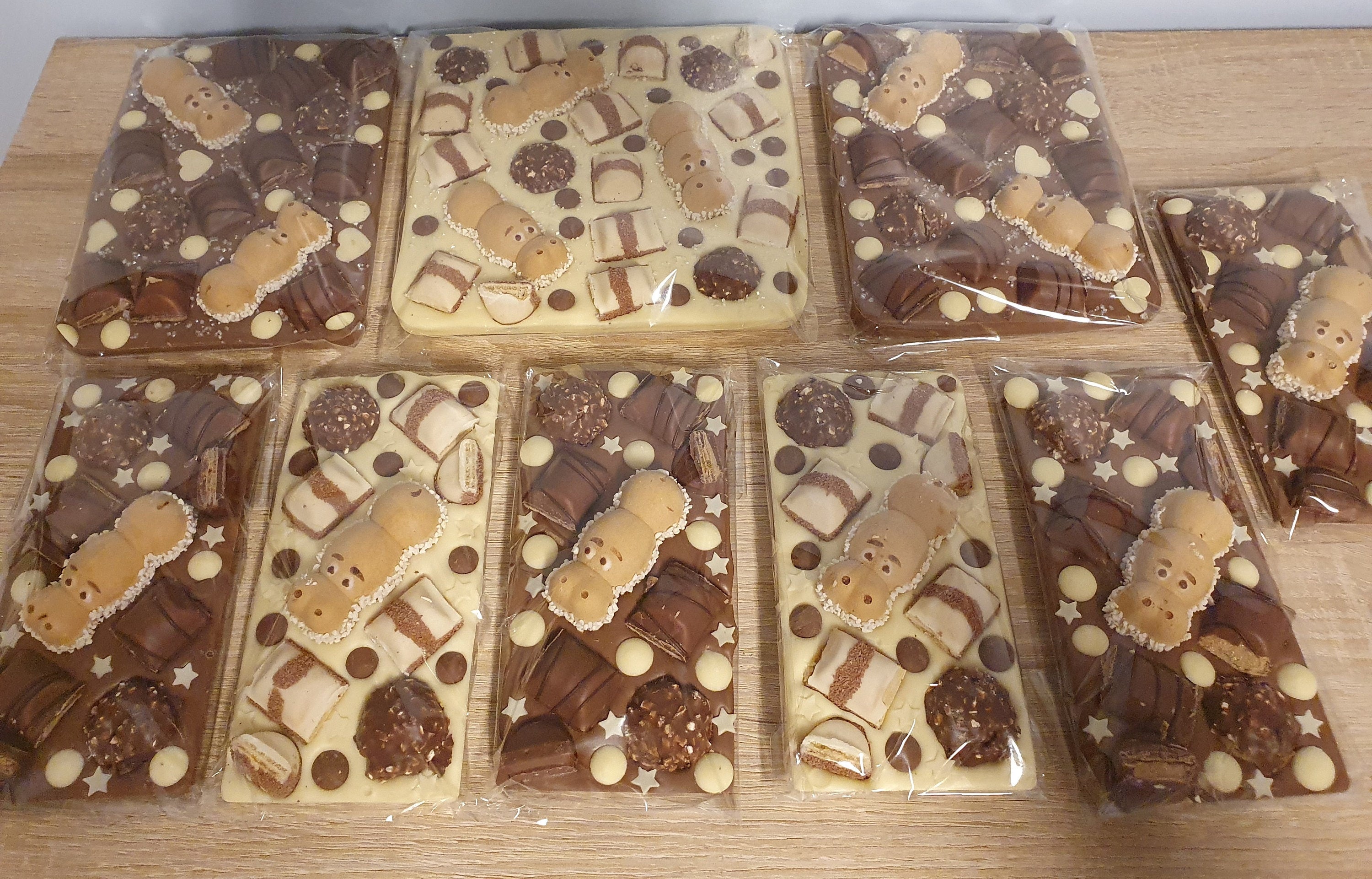 Chocolate Slab: Kinder Bueno, Happy Hippo, Ferrero Rocher Toppings