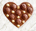 Chocolate Heart with Ferrero Rocher and Whole Roasted Hazelnuts, gift, Love Gift
