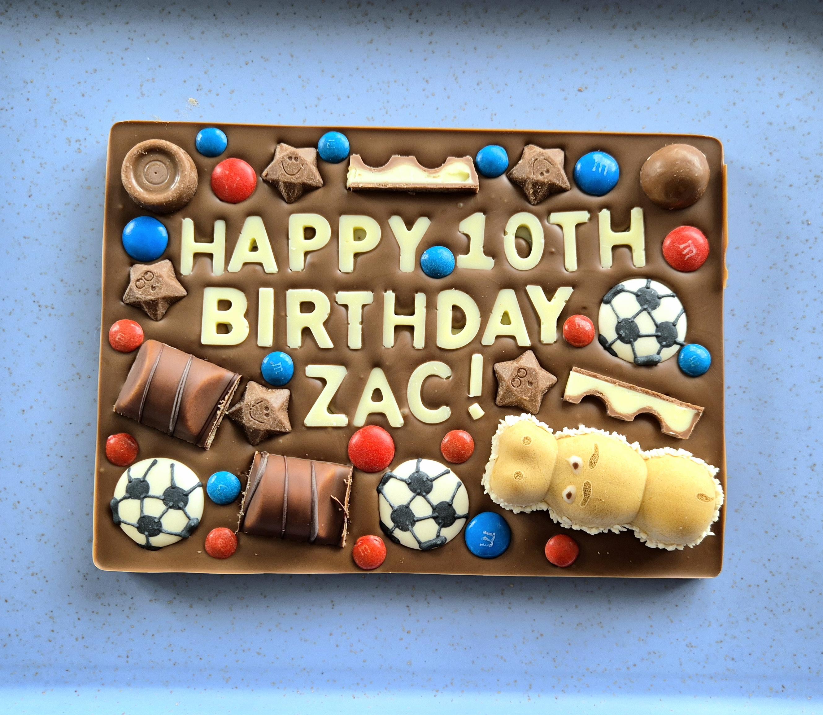 Football Style Personalised Chocolate Slab, any Occasion, any Message, gift