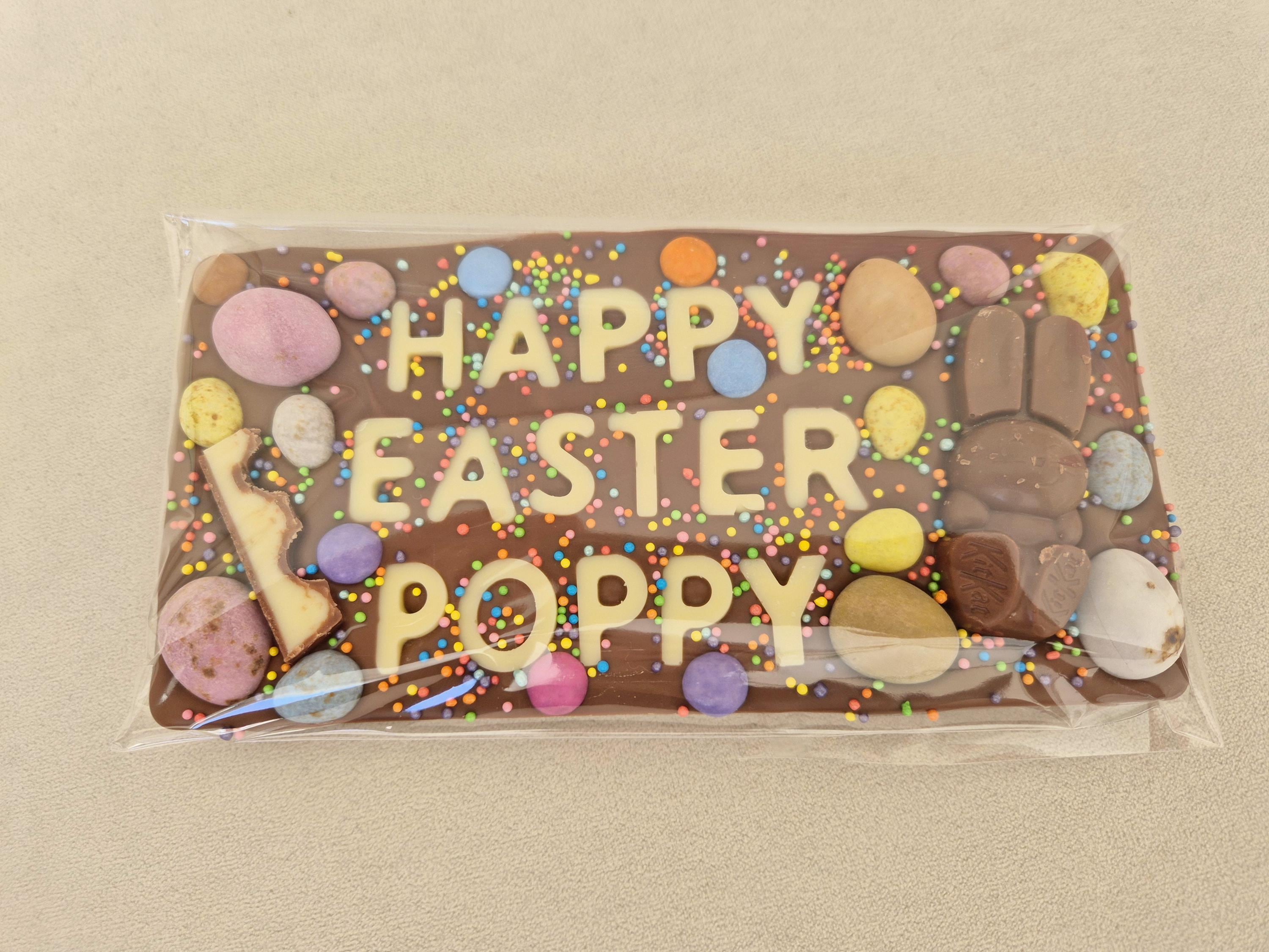 Personalised Easter Chocolate Slab, Egg Hunt