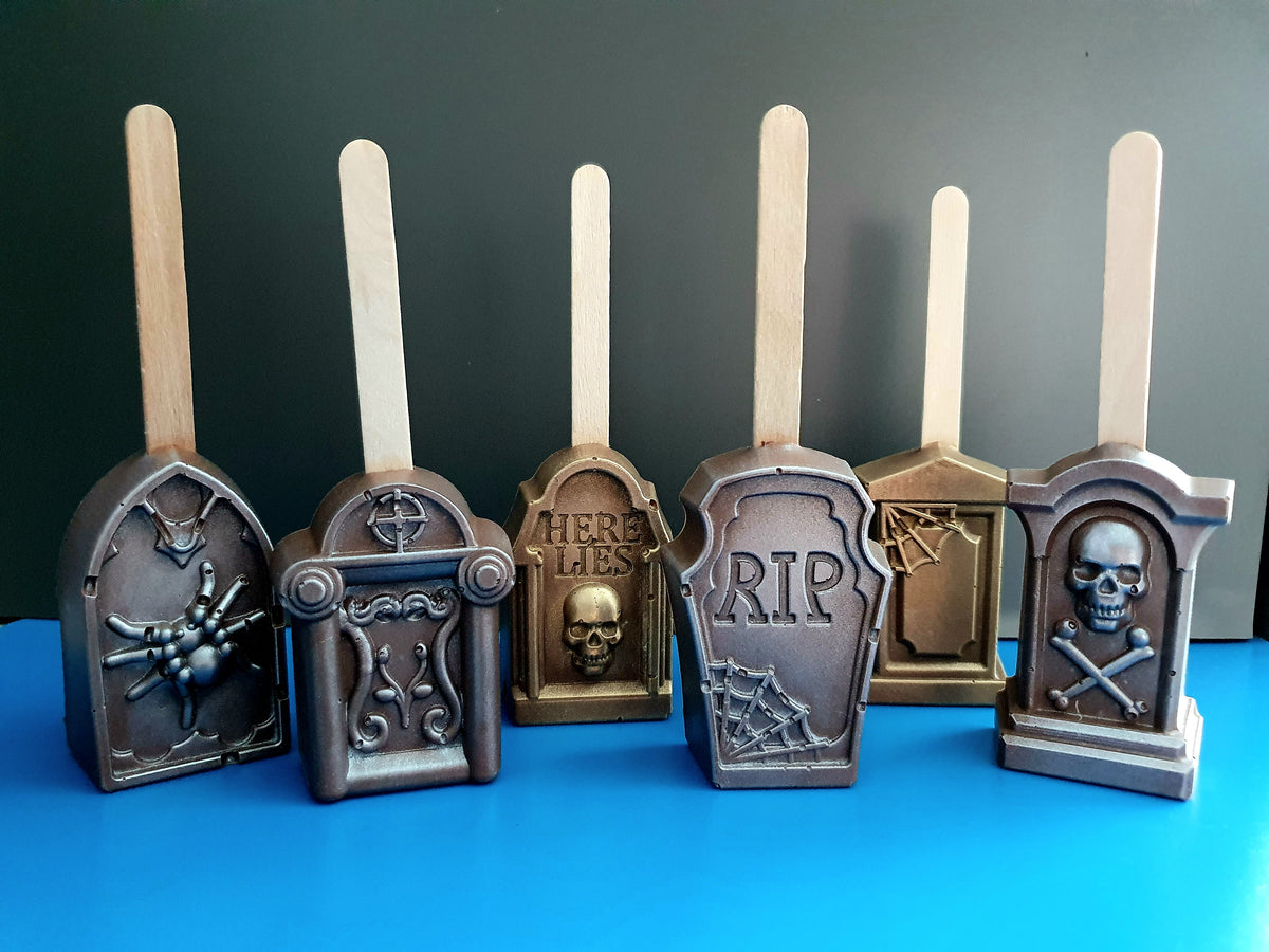 Halloween XL Hot Chocolate Stirrer Tombstone, Spoons, Trick or Treat
