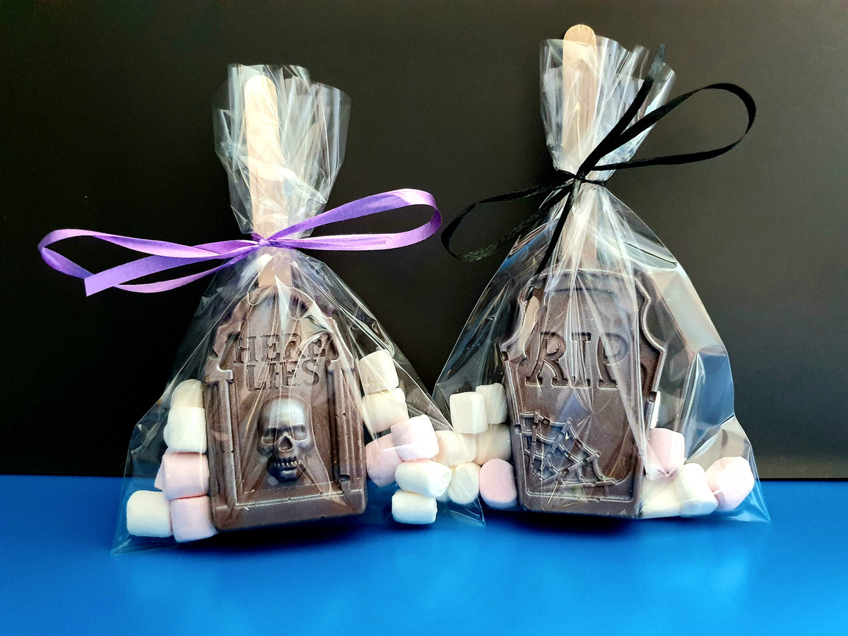 Halloween XL Hot Chocolate Stirrer Tombstone, Spoons, Trick or Treat