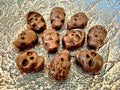 Set of 10 Milk Chocolate Skulls, Halloween Party Gift
