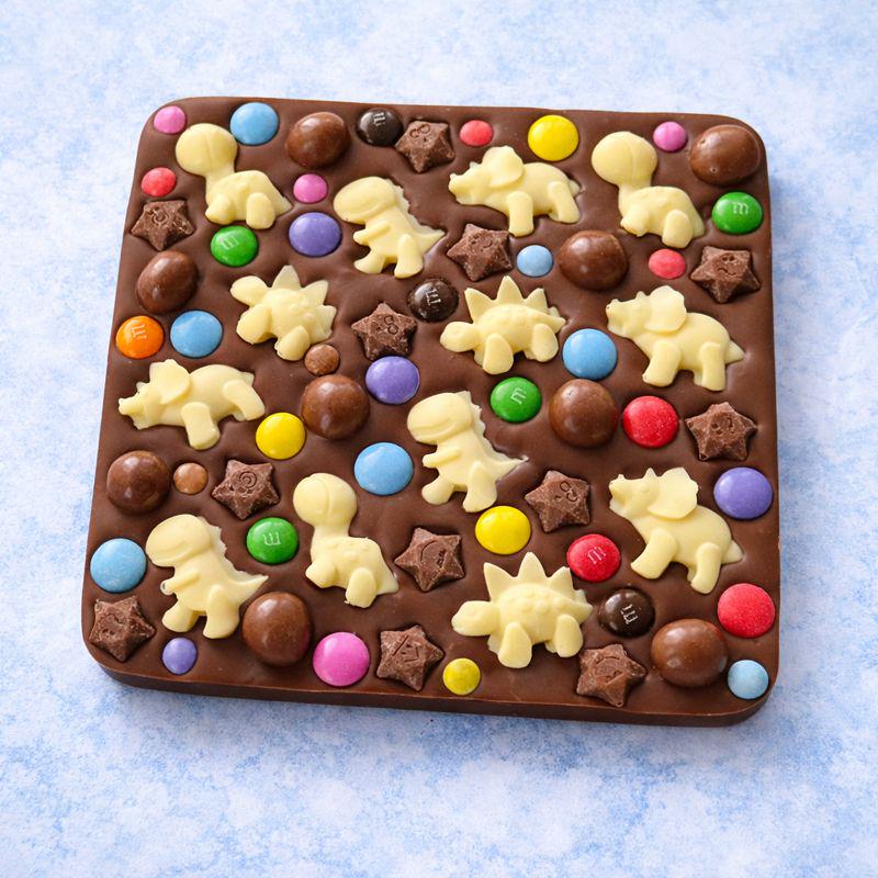 Chocolate Slab with Dinosaurs, Dinos, For small boys and girls