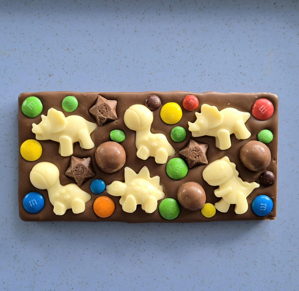 Chocolate Slab with Dinosaurs, Dinos, For small boys and girls