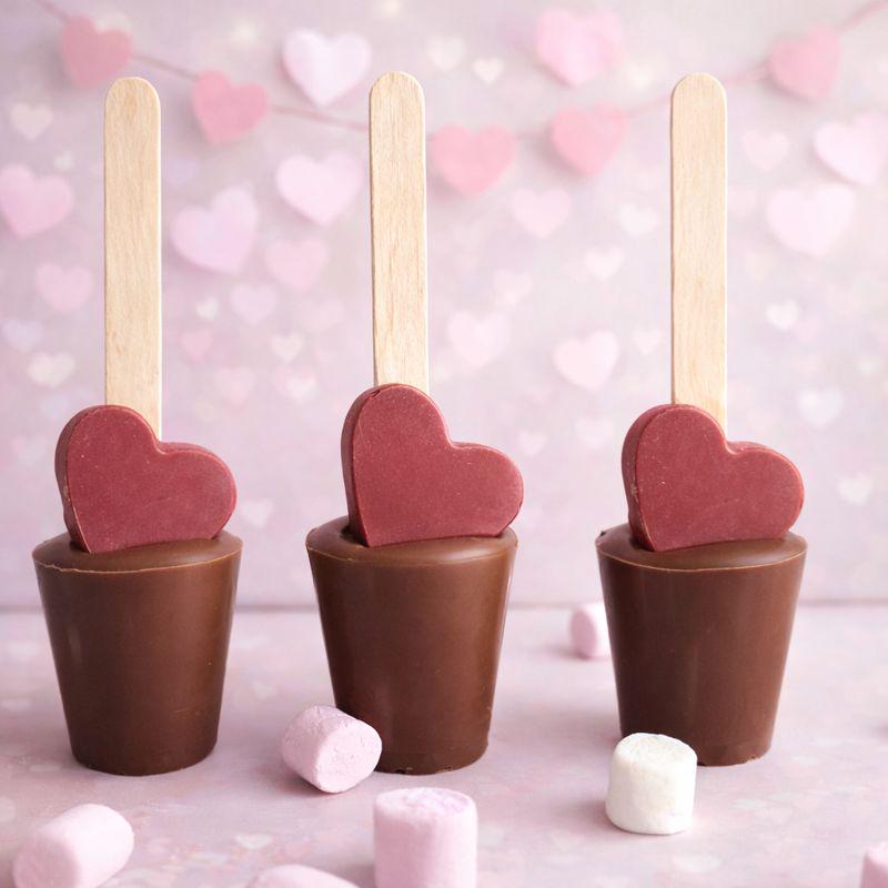 Hot Chocolate Stirrers Spoons Red Heart, Love Gift