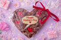 Mother's Day Personalised Chocolate Heart Printed Custom Message, Love Gift, Anniversary or any Occasion