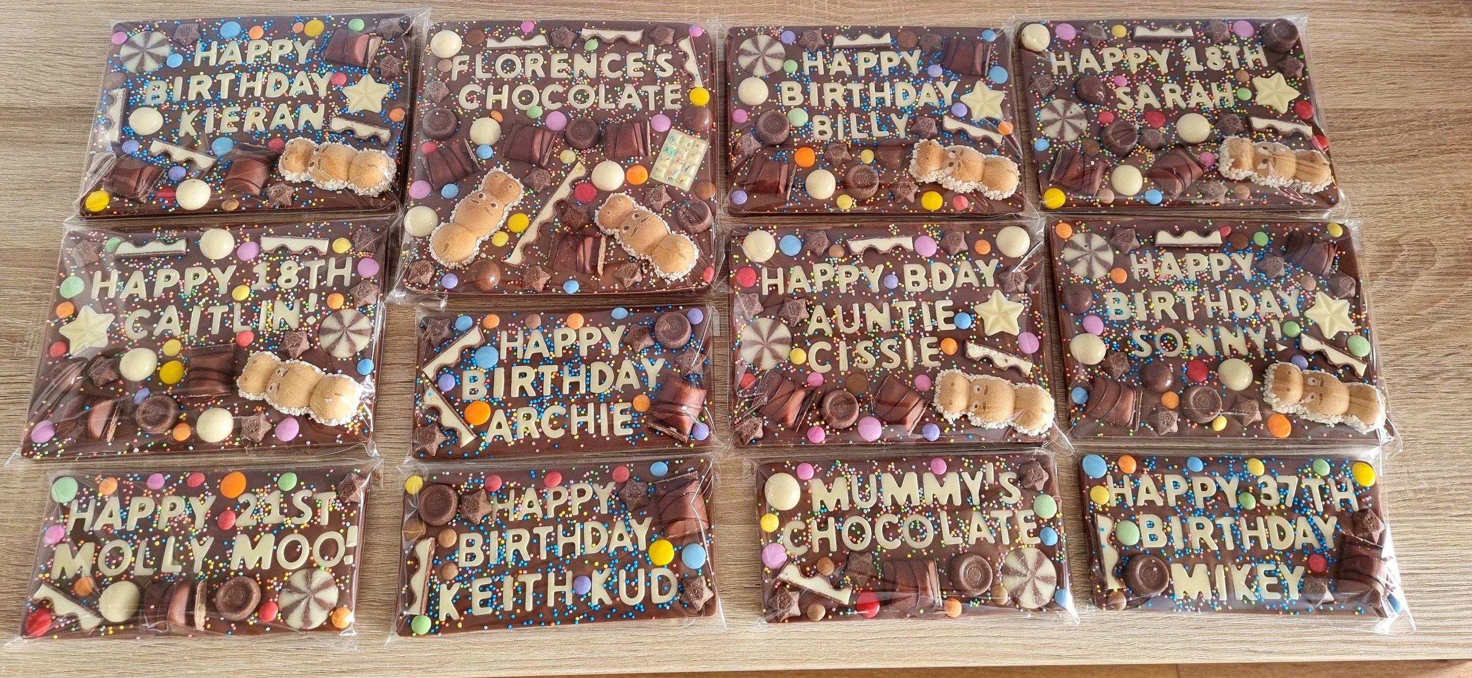 Personalised Chocolate Slab, Birthday Gift or any Occasion