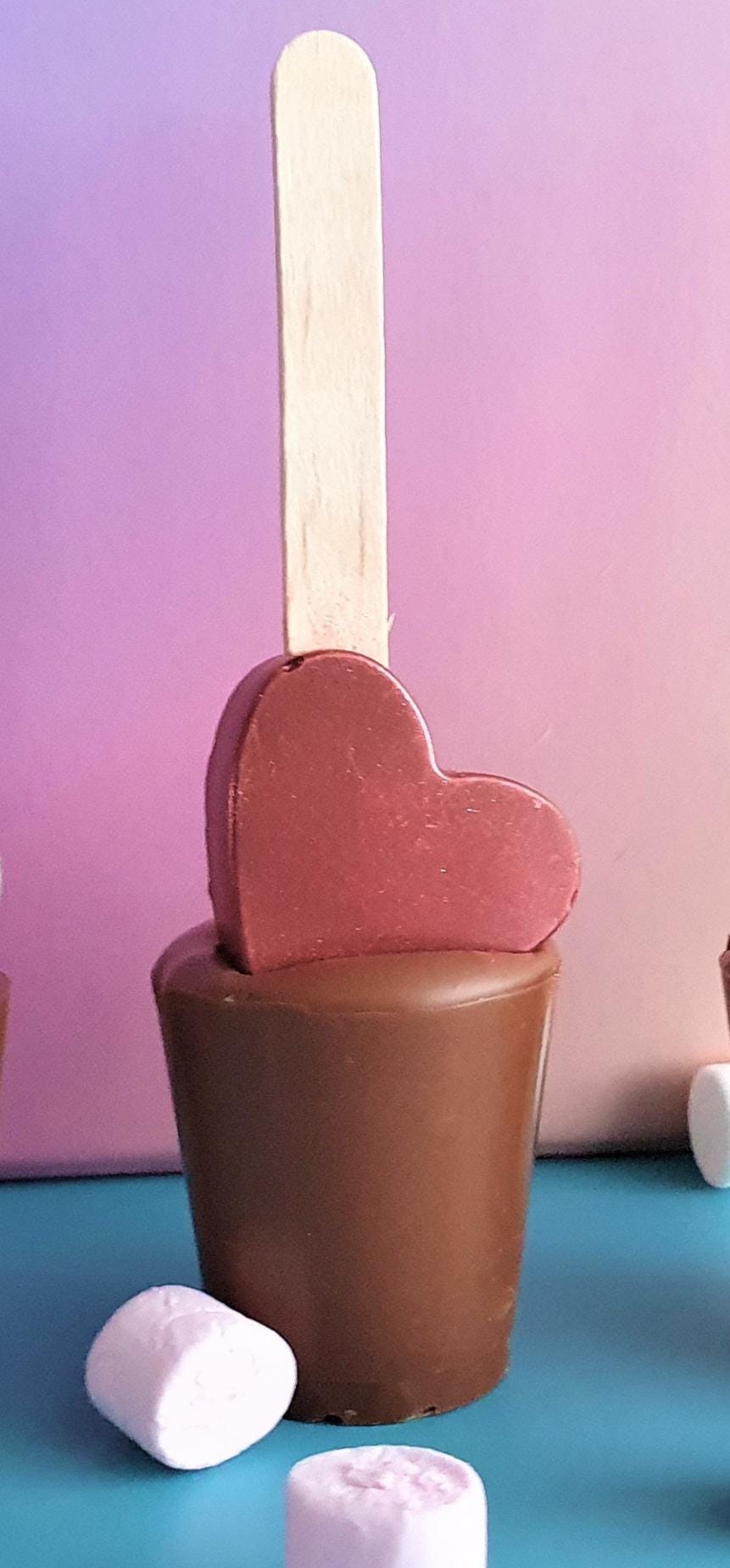Hot Chocolate Stirrers Spoons Red Heart, Love Gift