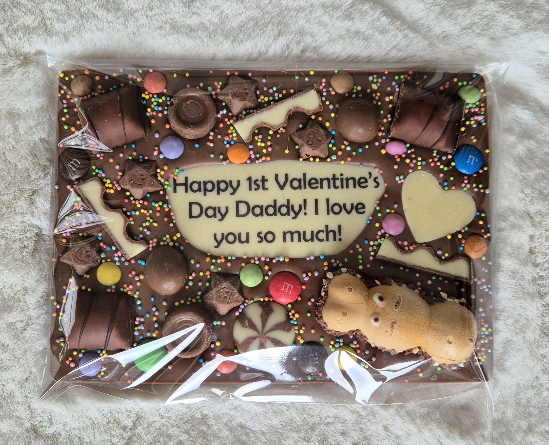Personalised Chocolate Slab Printed Custom Message, Rude or Any Text
