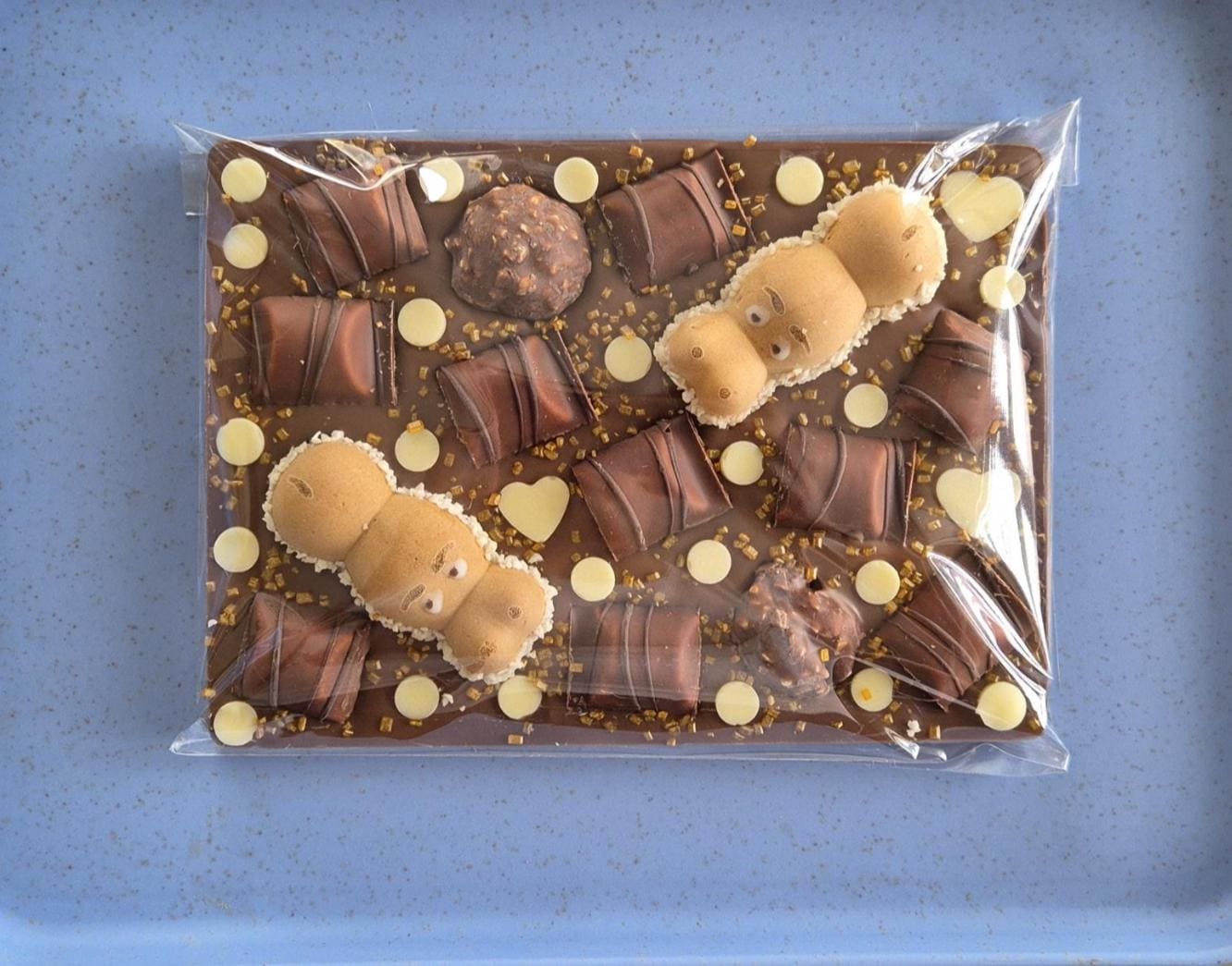 Chocolate Slab: Kinder Bueno, Happy Hippo, Ferrero Rocher Toppings