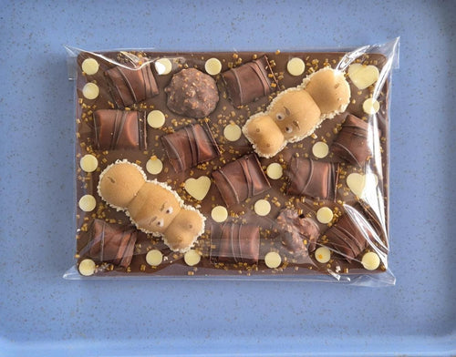 Chocolate Slab: Kinder Bueno, Happy Hippo, Ferrero Rocher Toppings