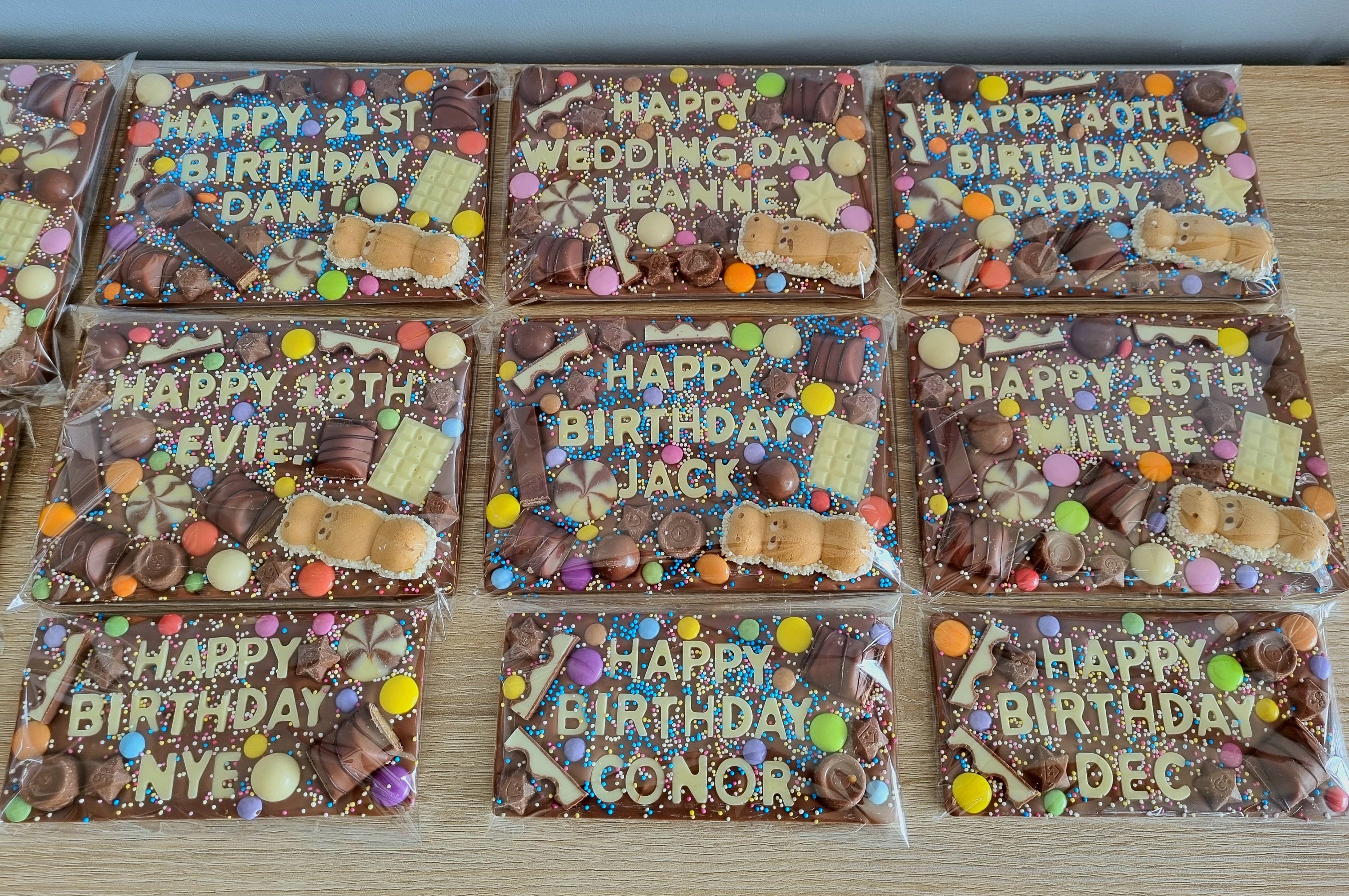 Personalised Chocolate Slab, Birthday Gift or any Occasion