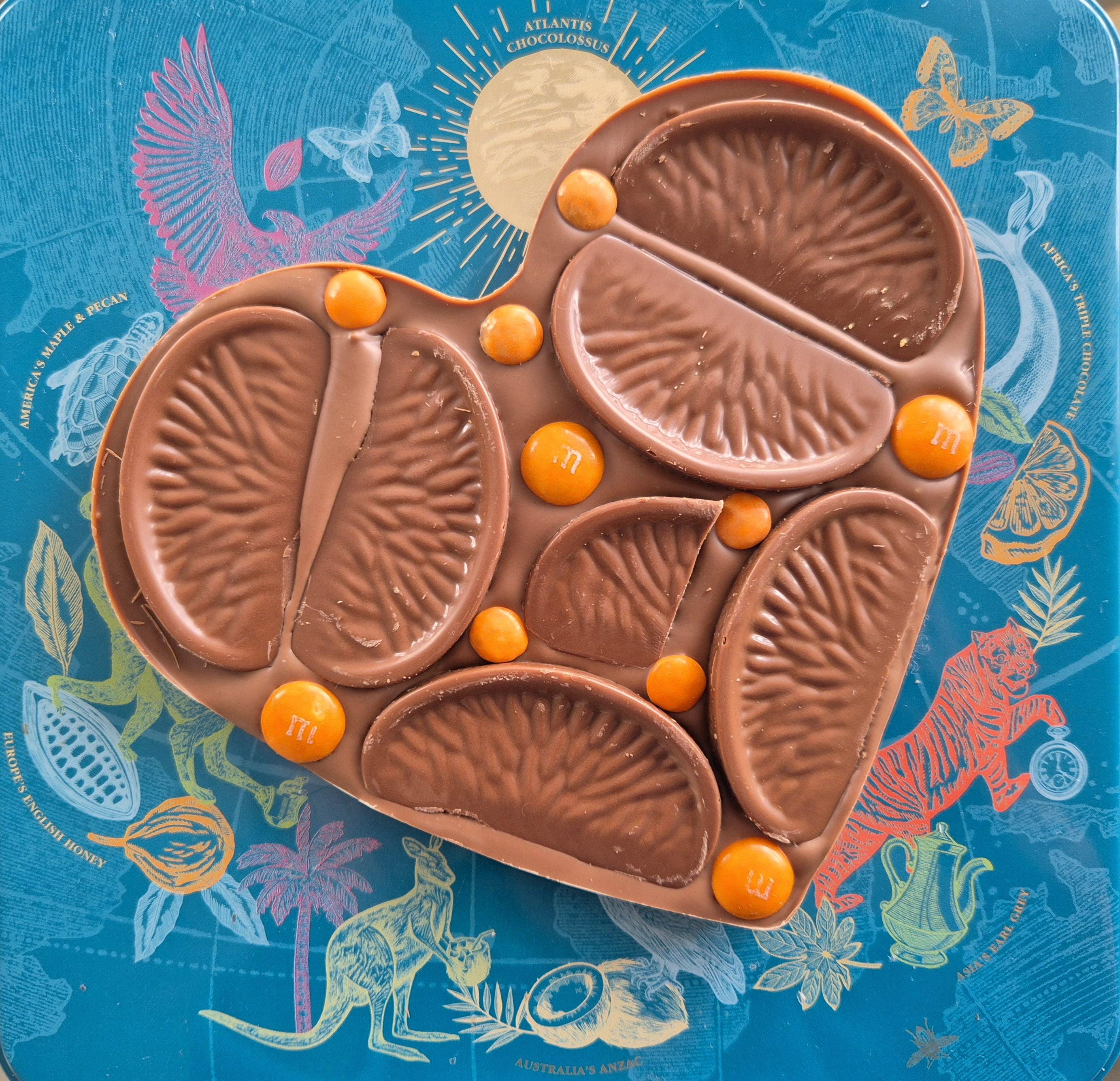 Milk Chocolate Heart with Terry's Orange, M&Ms, Smarties, Gift