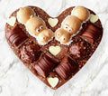 Milk Chocolate Heart with Kinder Bueno, Ferrero Rocher & Happy Hippo, Love Gift