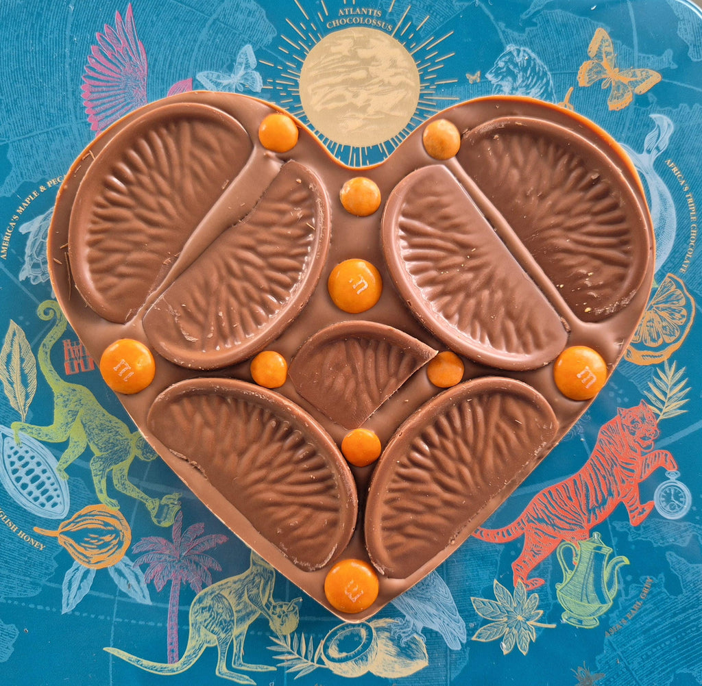Milk Chocolate Heart with Terry's Orange, M&Ms, Smarties, Gift