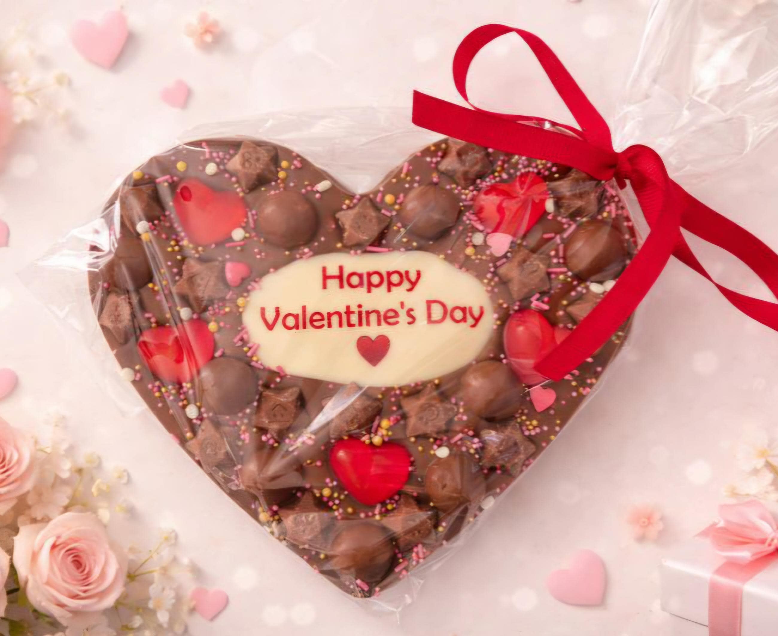 Mother's Day Personalised Chocolate Heart Printed Custom Message, Love Gift, Anniversary or any Occasion