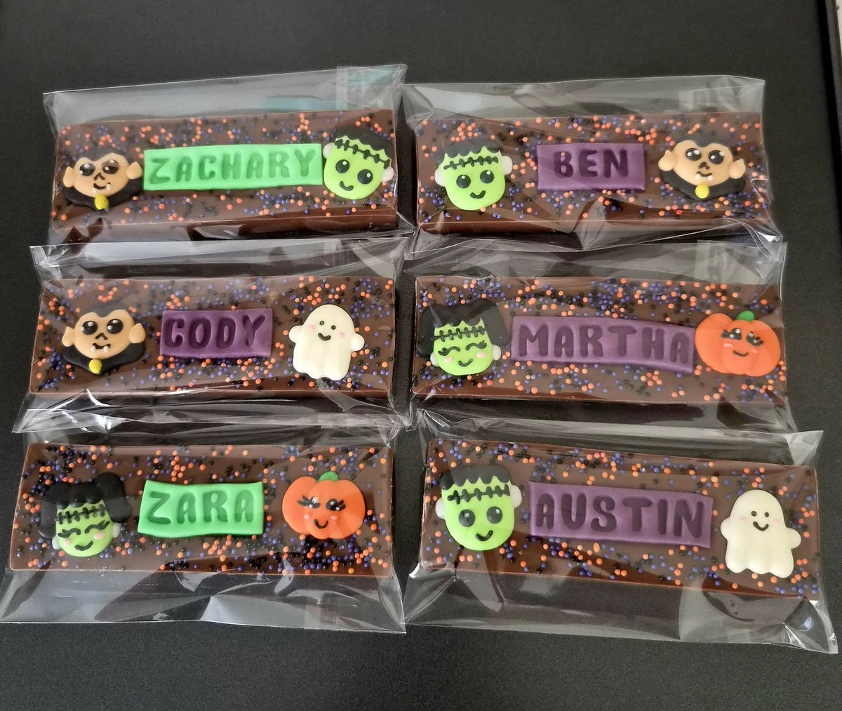 Halloween Personalised Chocolate Bar with a name, Trick or Treat